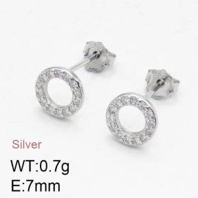 925 Silver Earrings  JUSE60003bbpp-925