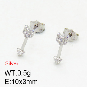 925 Silver Earrings  JUSE60028bvpl-925