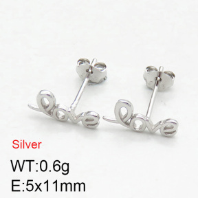 925 Silver Earrings  JUSE60034bbop-925