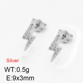 925 Silver Earrings  JUSE60038bbop-925