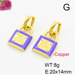 Fashion Copper Earrings  F6E301435ablb-L017