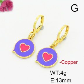 Fashion Copper Earrings  F6E301463vbmb-L017