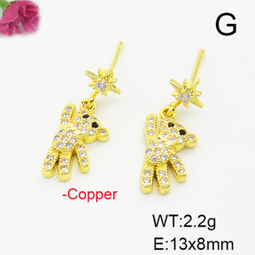 Fashion Copper Earrings  F6E403278bbov-L017