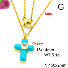 Fashion Copper Necklace  F6N300626vail-L017