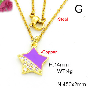 Fashion Copper Necklace  F6N300640vail-L017