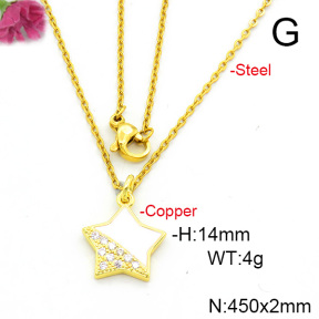 Fashion Copper Necklace  F6N300641vail-L017
