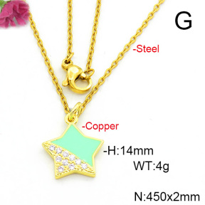 Fashion Copper Necklace  F6N300646vail-L017