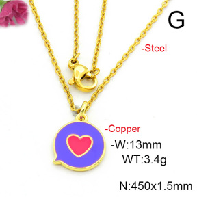 Fashion Copper Necklace  F6N300650avja-L017