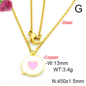Fashion Copper Necklace  F6N300654avja-L017