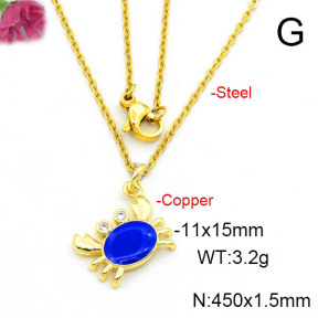 Fashion Copper Necklace  F6N300663vail-L017