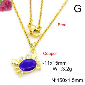 Fashion Copper Necklace  F6N300664vail-L017