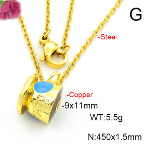 Fashion Copper Necklace  F6N300673vail-L017