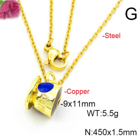 Fashion Copper Necklace  F6N300675vail-L017