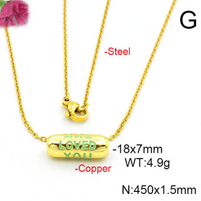 Fashion Copper Necklace  F6N300692aajl-L017