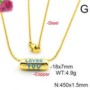 Fashion Copper Necklace  F6N300697aajl-L017