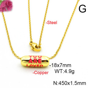 Fashion Copper Necklace  F6N300698aajl-L017