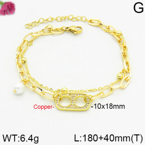 Fashion Copper Bracelet  F2B300005bbov-J05