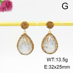 White Shell  Fashion Earrings  F6E403304ajoa-L005