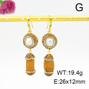 Natural Pearl & Agate  Fashion Earrings  F6E403306ajvb-L005