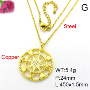 Fashion Copper Necklace  F7N400022bhia-J40