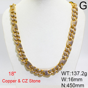 Fashion Copper Necklace  F6N403641hlob-905