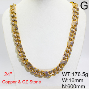 Fashion Copper Necklace  F6N403644ihib-905