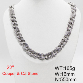 Fashion Copper Necklace  F6N403647ibkb-905
