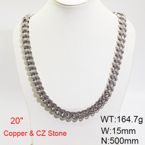 Fashion Copper Necklace  F6N403654hlob-905