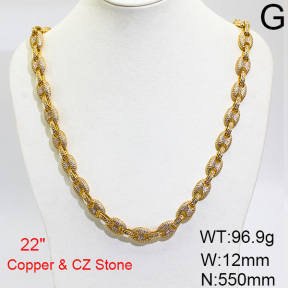 Fashion Copper Necklace  F6N403657hnnb-905