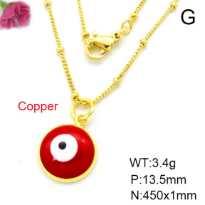Fashion Copper Necklace  F7N300006aahl-L002