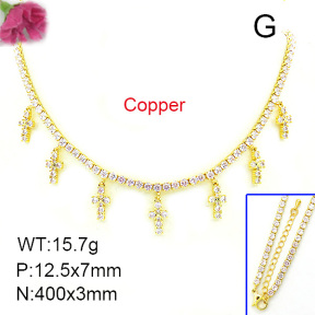 Fashion Copper Necklace  F7N400039aija-L002