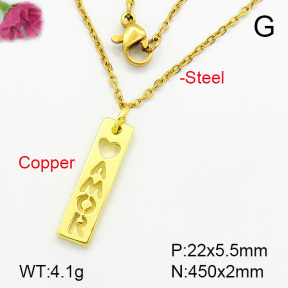 Fashion Copper Necklace  F7N200004aahl-L002
