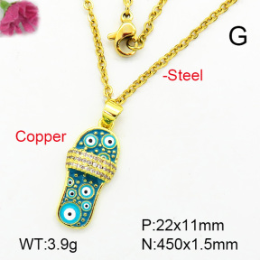 Fashion Copper Necklace  F7N300089ablb-L002