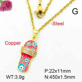 Fashion Copper Necklace  F7N300093ablb-L002