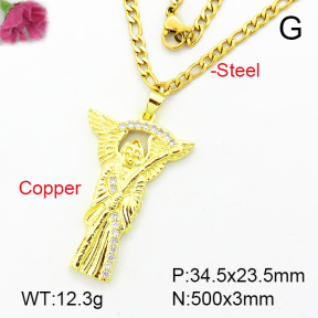 Fashion Copper Necklace  F7N400169aajl-L002