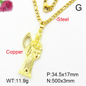 Fashion Copper Necklace  F7N400172aajl-L002