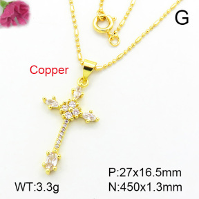 Fashion Copper Necklace  F7N400180baka-L002