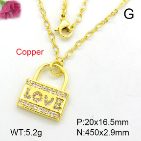 Fashion Copper Necklace  F7N400190baka-L002