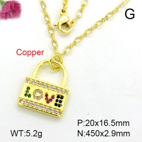 Fashion Copper Necklace  F7N400191baka-L002