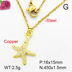 Fashion Copper Necklace  F7N400226aaij-L002