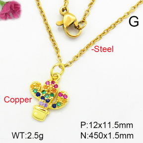 Fashion Copper Necklace  F7N400235aaij-L002