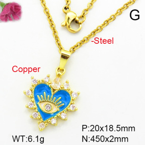 Fashion Copper Necklace  F7N400266aajl-L002