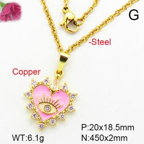 Fashion Copper Necklace  F7N400269aajl-L002