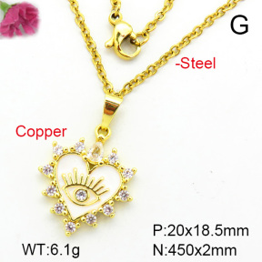 Fashion Copper Necklace  F7N400271aajl-L002