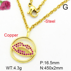 Fashion Copper Necklace  F7N400274aajl-L002