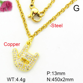 Fashion Copper Necklace  F7N400283baka-L002