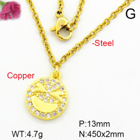 Fashion Copper Necklace  F7N400287aaij-L002