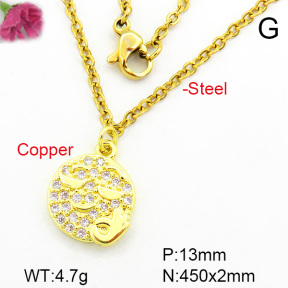 Fashion Copper Necklace  F7N400289aaij-L002