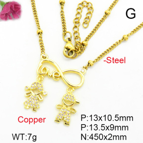 Fashion Copper Necklace  F7N400308ablb-L002