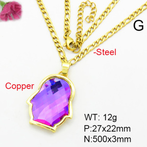Fashion Copper Necklace  F7N400330ablb-G030